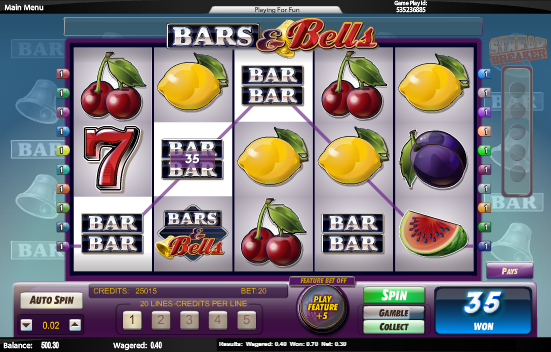 Bars and Bells slot game Live Casino