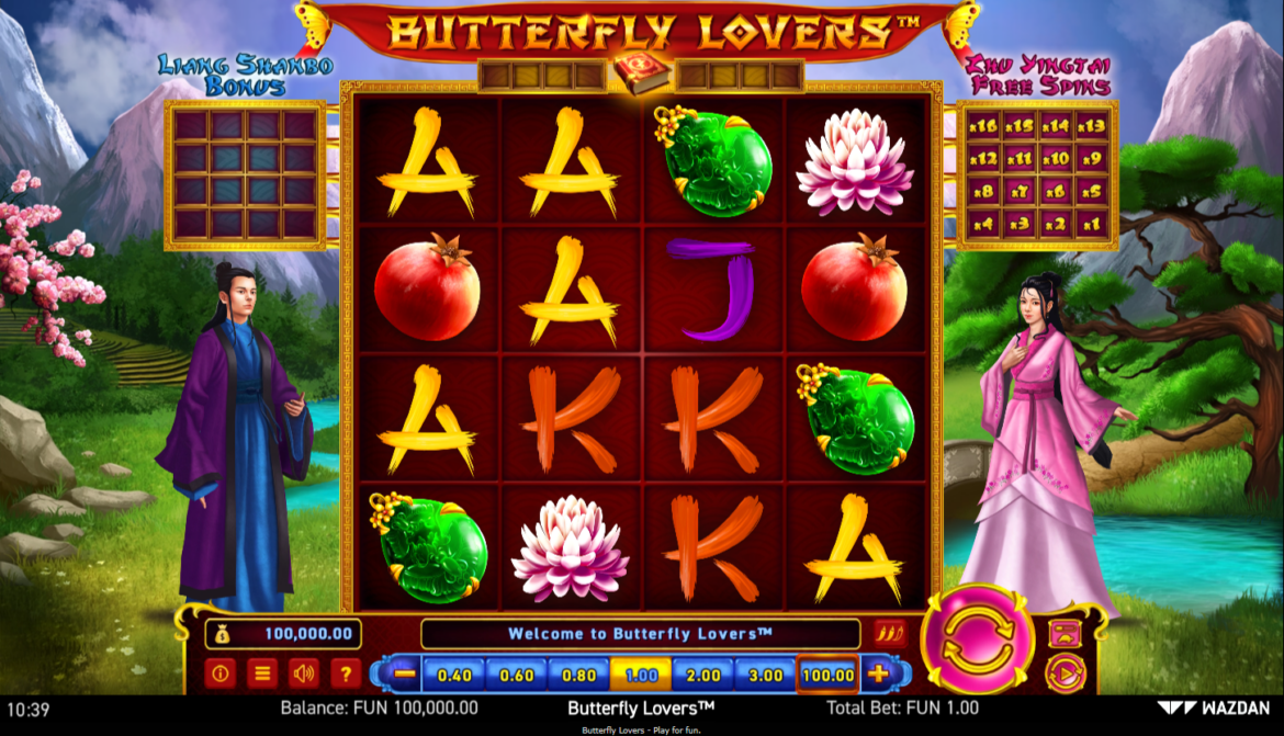 ย้อนเวลากลับไปและสัมผัสประสบการณ์ของเรื่องราวที่สวยงามและน่าหลงใหลในเกม Butterfly Lovers Thai Slot